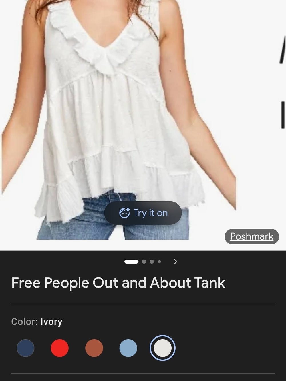 Free People Ruffled V-Neck Tiered Tank